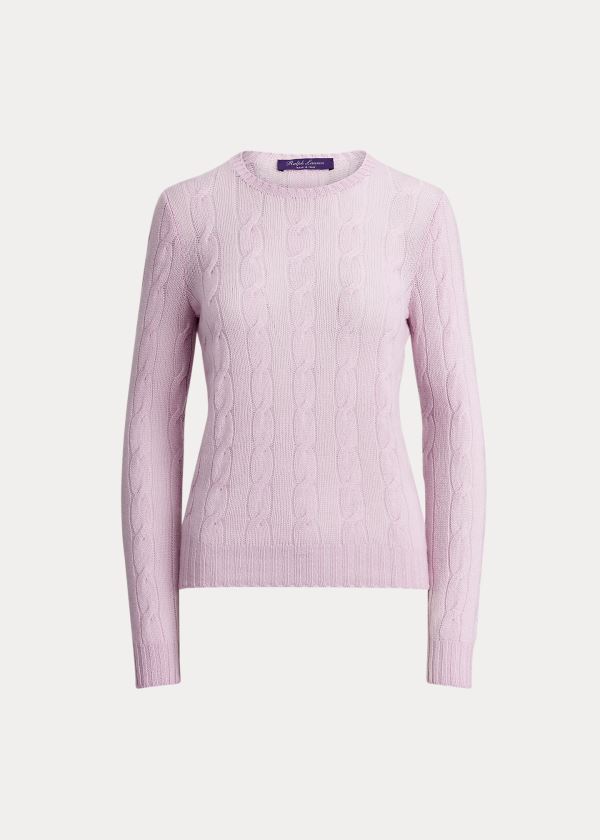 Sueter Ralph Lauren Mujer Morados - Cable-Knit Cashmere - OZTRX6512